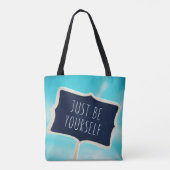 Wees gewoon jezelf tote bag (Achterkant)