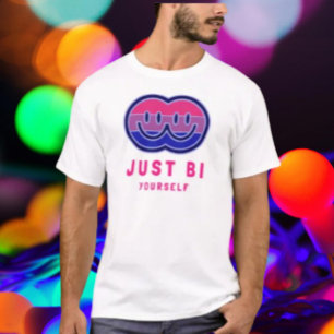 Wees gewoon jezelf: Verbonden glimlachende T-shirt