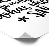 Wees gewoon jezelf, wat ze zeggen Sticker Poster (Hoek)