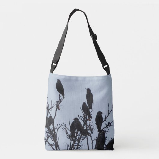"Wees gewoon" kruisje vogelzak Crossbody Tas (Achterkant)