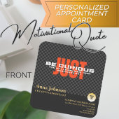 "Wees gewoon nieuwsgierig" Goede Vibes Business Co Afsprakenkaartje