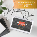 "Wees gewoon nieuwsgierig" Motivatie offerte consu Visitekaarthouder<br><div class="desc">Professioneel visitekaartje hoesje met "Just Be Curious" motivatie thema. Dit ontwerp heeft een gecontroleerde patroonachtergrond met een opvallende en levendige oranje kleur van een woord "JUST", terwijl de witte tekst er bovenop is geplaatst, waardoor het een stijlvolle en moderne look heeft. Personaliseer deze sjabloon door naam en functietitel toe te...</div>
