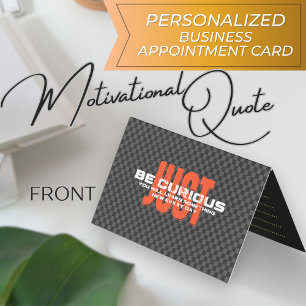 "Wees gewoon nieuwsgierig" Positieve Vibes Afspraa Visitekaartje