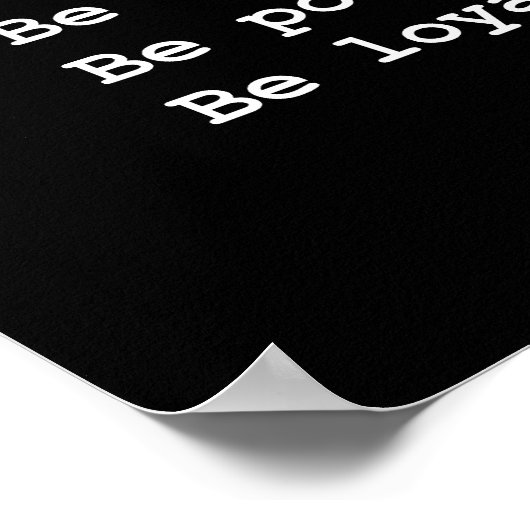 Wees gewoon poster (Hoek)