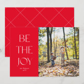 Wees gewoon rood met één foto Kerstmis Feestdagenkaart (Voorkant / Achterkant)