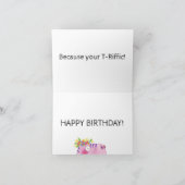 Wees gewoon T-Rex Birthday-kaart Bedankkaart (Binnen)