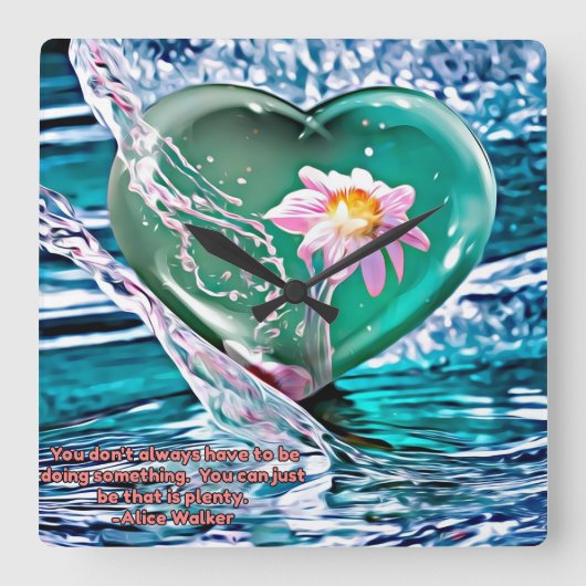 Wees gewoon vierkante klok (Voorkant)