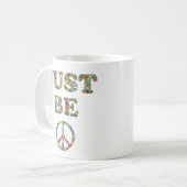 Wees gewoon vredesbordkleurig Zen Koffiemok (Voorkant links)