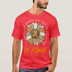 Wees gewoon zonnebloem Oranje ADHD-bewustzijn Ribb T-shirt