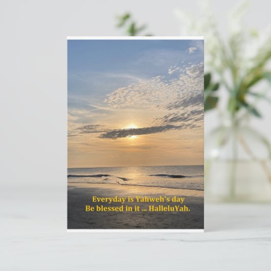 Wees gezegend in elke dag! HalleluYah Bedankkaart (Staand voorkant)