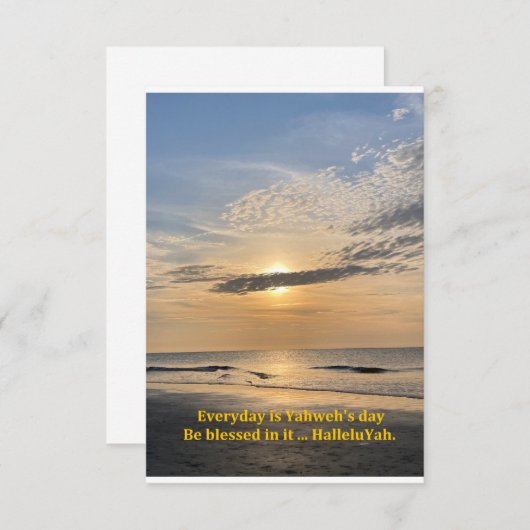 Wees gezegend in elke dag! HalleluYah Bedankkaart (Voorkant / Achterkant)