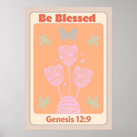 Wees gezegend / kleurrijk / Poster / Christelijk (Voorkant)