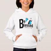 Wees gezegend met Cross & Schrift Meisjes Hoodie (Voorkant)