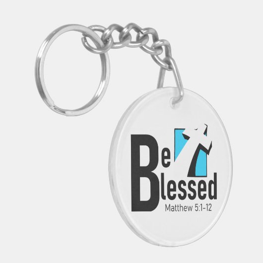 Wees gezegend met Cross Sleutelhanger (Voorkant Links)