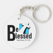 Wees gezegend met Cross Sleutelhanger (Achterkant)