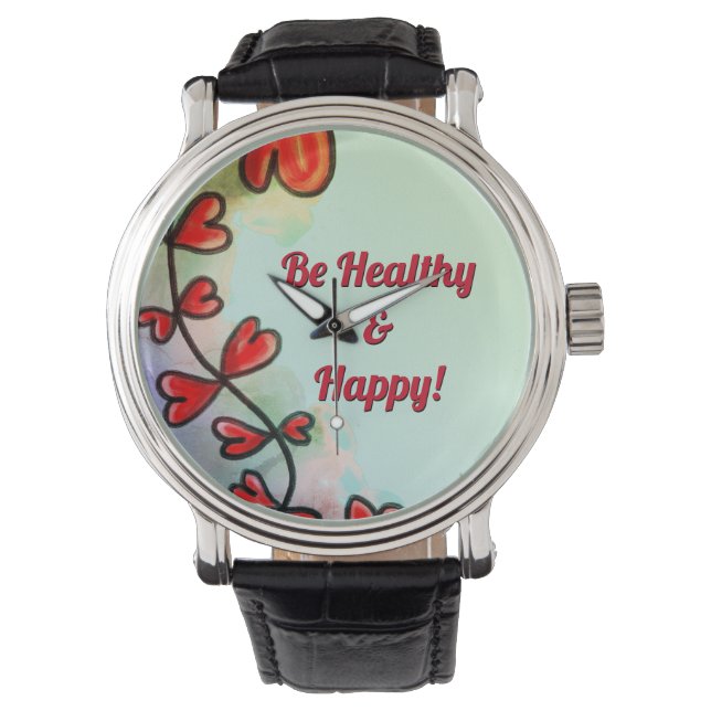 Wees gezond en Happy Sky eWatch Horloge (Voorkant)
