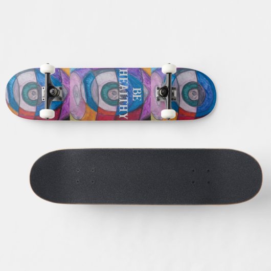 WEES GEZOND SCHAATS BOARD ONTWERP VAN PAULA REILLY PERSOONLIJK SKATEBOARD (Horizontaal)