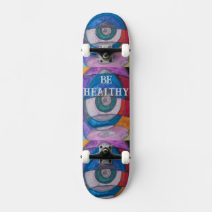 WEES GEZOND SCHAATS BOARD ONTWERP VAN PAULA REILLY PERSOONLIJK SKATEBOARD