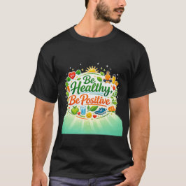 Wees Gezond, Wees Positief Citaat T-shirt