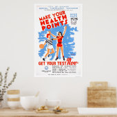 Wees gezonde tuberculose 1939 WPA Poster (Keuken)