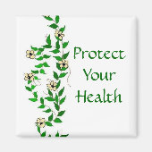 Wees gezonde wijnstokken en bloemen magneet (Voorkant)