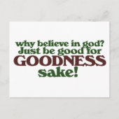 Wees goed in godsnaam briefkaart (Voorkant)