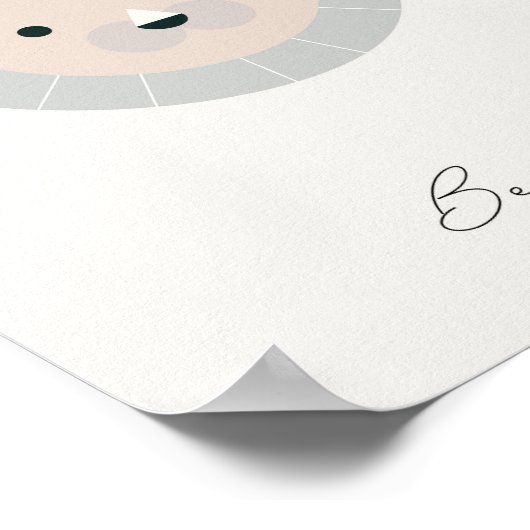 Wees goed, Lion Neutral kinder bevestiging print (Hoek)