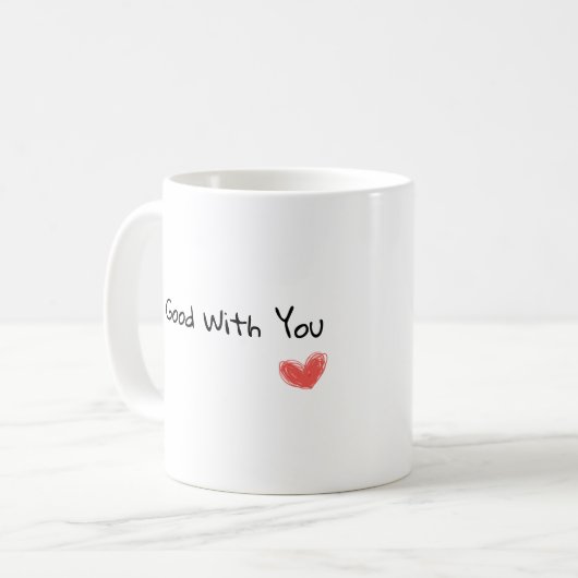 "Wees goed met je" Inspirerend Mok van het hart (Voorkant links)