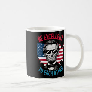 Wees goed voor elkaar met de Amerikaanse vlag Abe  Koffiemok