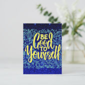 Wees goed voor jezelf motivatie briefkaart (Staand voorkant)