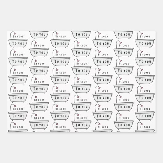 Wees goed voor u die papierbladen verpakt inpakpapier vel (Voorkant)