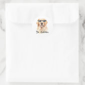 Wees Golden Retriever Ronde Sticker (Tas)