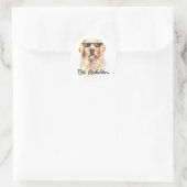 Wees Golden Retriever Ronde Sticker (Tas)