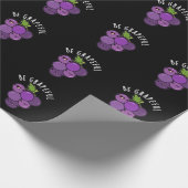 Wees Grapeful Grape Pun Dark BG Cadeaupapier (Hoek)