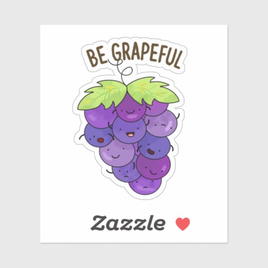 Wees grappige grappige druif bos woordspeling sticker (Vel)