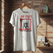 Wees gratis, niet perfect inspirerende offerte gra t-shirt