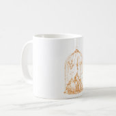 Wees gratis Roos gouden vogelkooi berg koperen vli Koffiemok (Voorkant links)