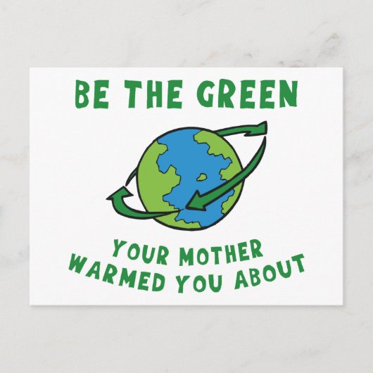 Wees groen briefkaart (Voorkant)