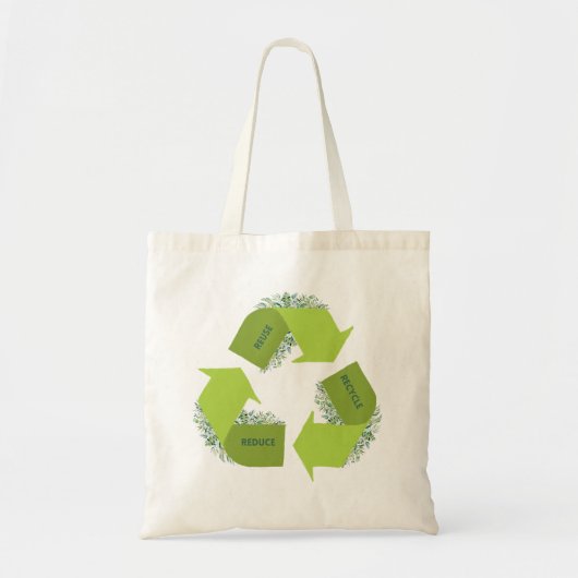 Wees groen. Hergebruik, verminderen, recyclen Tote Bag (Voorkant)