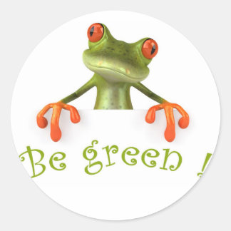 Wees groen! ronde sticker