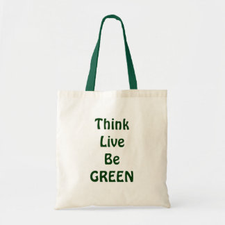 Wees groen tote bag