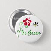 Wees groene Button (Voorkant /achterkant)