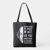 Wees Groot In Acteer Shakespeare Thespiaan Citaat Tote Bag (Achterkant)