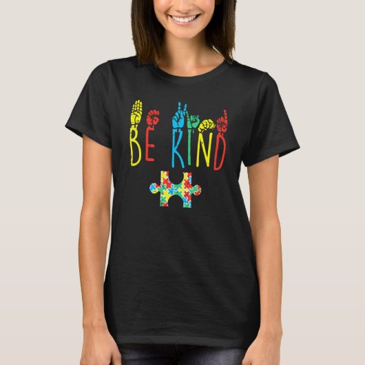 Wees handig gebarentaal autisme ASL Mo T-shirt (Voorkant)