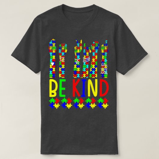 Wees handig gebarentaal Puzzle Autisme T-shirt (Design voorkant)
