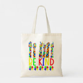 Wees handig gebarentaal Puzzle Autisme Tote Bag (Achterkant)