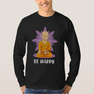 Wees Happy Cute Baby Buddha Lotus Flower Mandala Z T-shirt