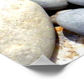 Wees Happy Motivatie Quote Typography Pebbles Poster (Hoek)