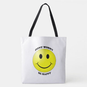 Wees Happy Smiley Tote Bag
