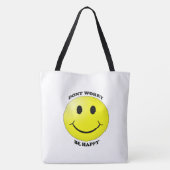 Wees Happy Smiley Tote Bag (Achterkant)